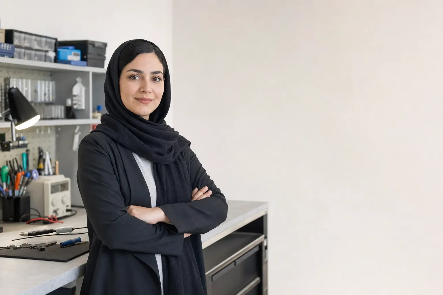 تصویر مفهومی از یک متخصص خدمات الکترونیک